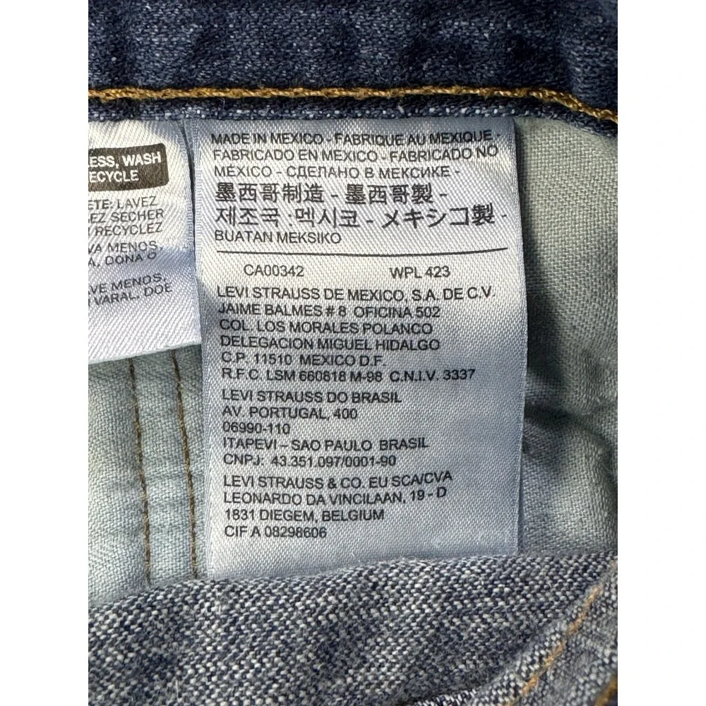 Levis 569 Jeans Men 40x32 Blue Loose Baggy Straight Whisker Distress Denim‎